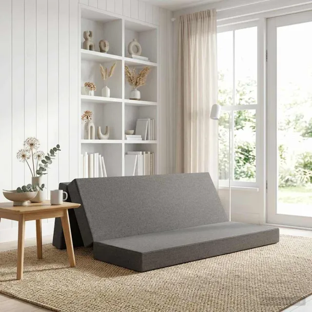vidaXL Vouwbare Bankbed 180 x 67 x 45 cm Lichtgrijs