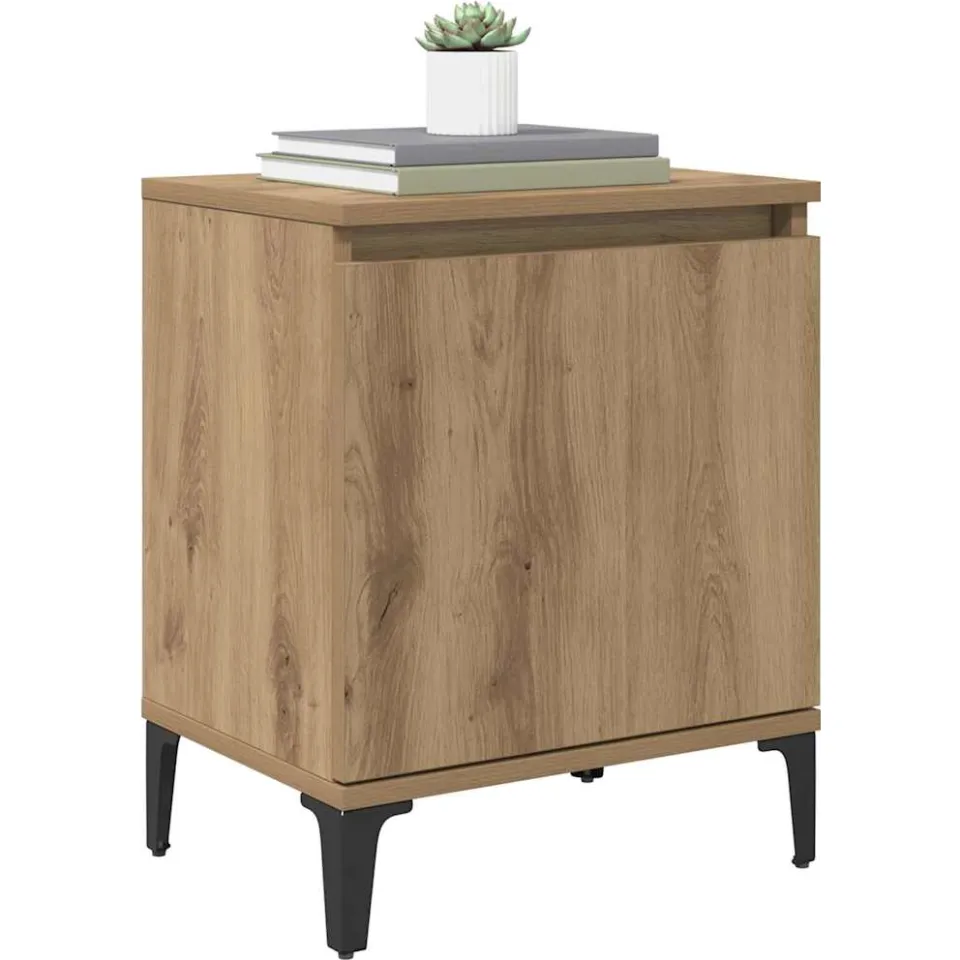 vidaXL Nachtkastje Artisan Eiken 40 x 30 x 50 cm Bewerkt hout Bruin