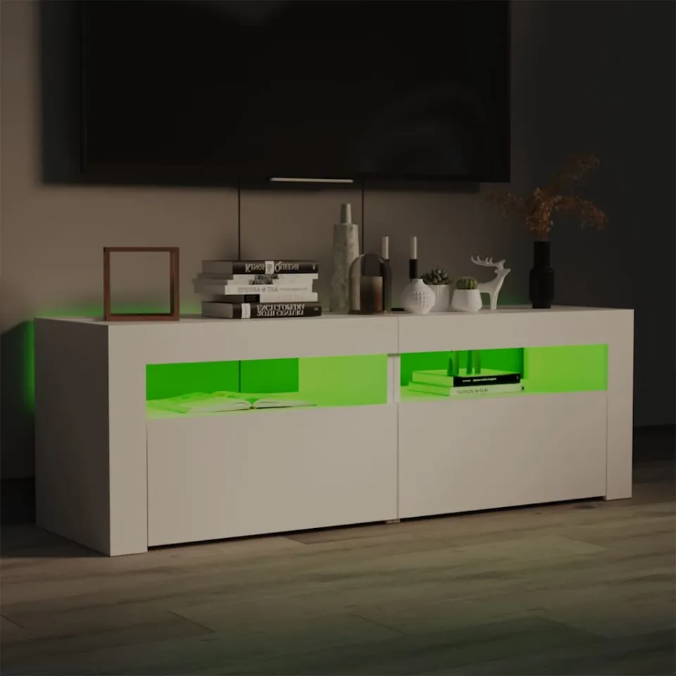 vidaXL Tv-meubel met LED-verlichting 120x35x40 cm wit, foto 3