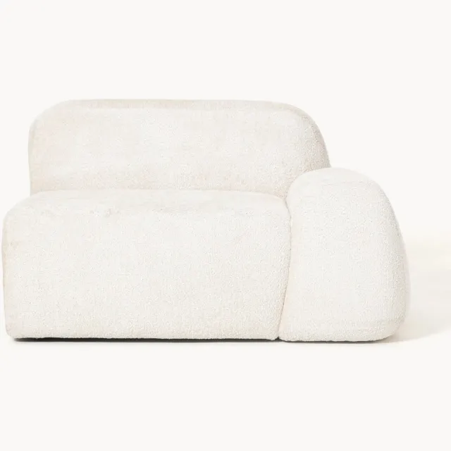 Westwing Collection Hoekmodule Wolke van teddy bouclé Wit