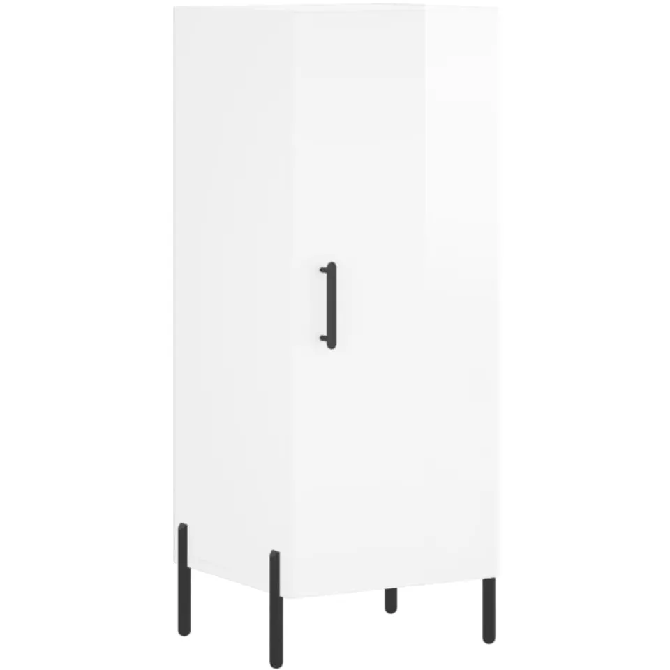 vidaXL Dressoir 34,5x34x90 cm bewerkt hout hoogglans wit, foto 3