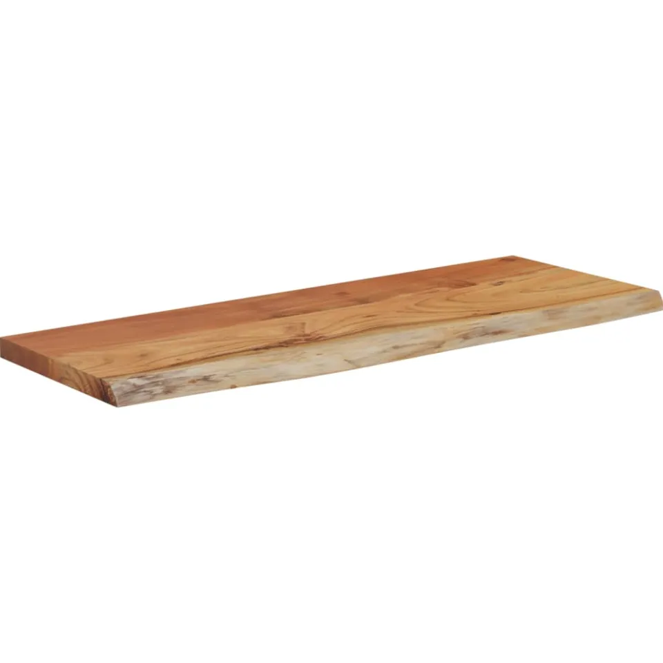 vidaXL Wandschap rechthoekig natuurlijke rand 50x20x3,8 cm acaciahout Bruin
