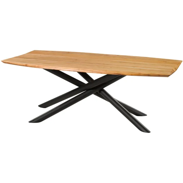 MASSIVMOEBEL24 .DE ESSTISCHE eettafel blank gelakt massief hout acacia 200x100 cm