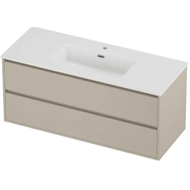 Proline Tribute Badmeubelset Porselein Elegant 1 Gat 120x46x54 cm Glans Wit Soft Linen Beige