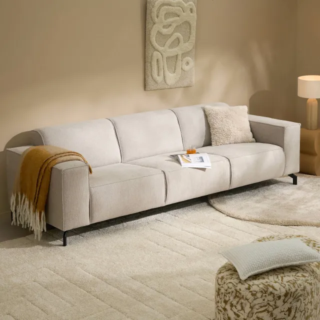 NOUS Living Brent 3-zitsbank beige, foto 2
