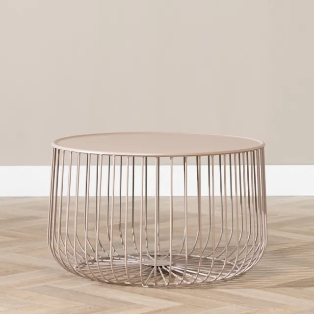 Bronx71 Salontafel Senna metaal taupe - Salontafel rond