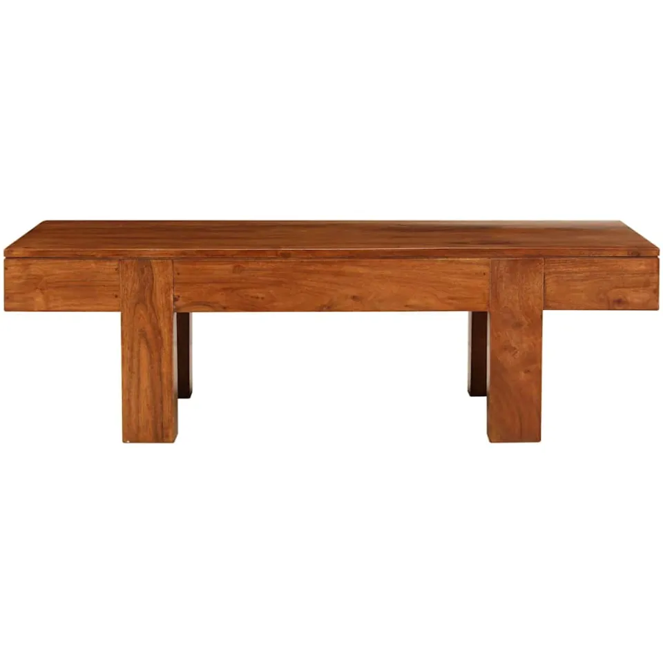 vidaXL Salontafel 100x50x30 cm massief acaciahout met honingafwerking bruin, foto 3