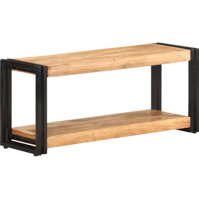 vidaXL Tv-meubel 90x30x40 cm massief acaciahout Bruin