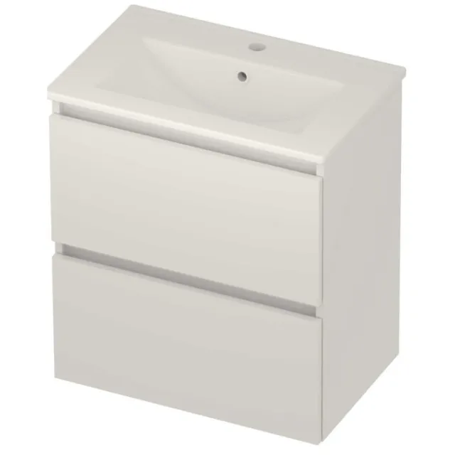 Basic-Line Score 39 Badmeubelset Porselein 1 Kraangat 60x39x62 cm Ice White Glans Wit