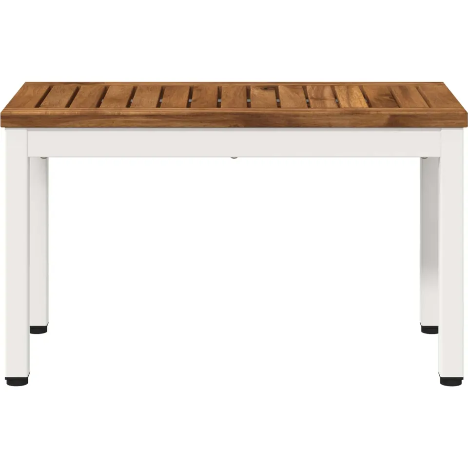 vidaXL Salontafel NAARDEN Natuurlijk en Wit 60,5 x 30 x 36 cm Bruin