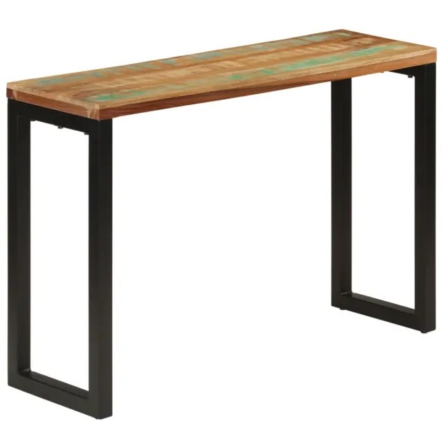 vidaXL Wandtafel - 110x35x75 - cm - massief - gerecycled - hout Meerkleurig