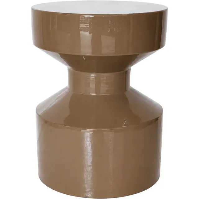 Goossens Bijzettafel Olivia - 30 x 38 x 30 - metaal - bruin