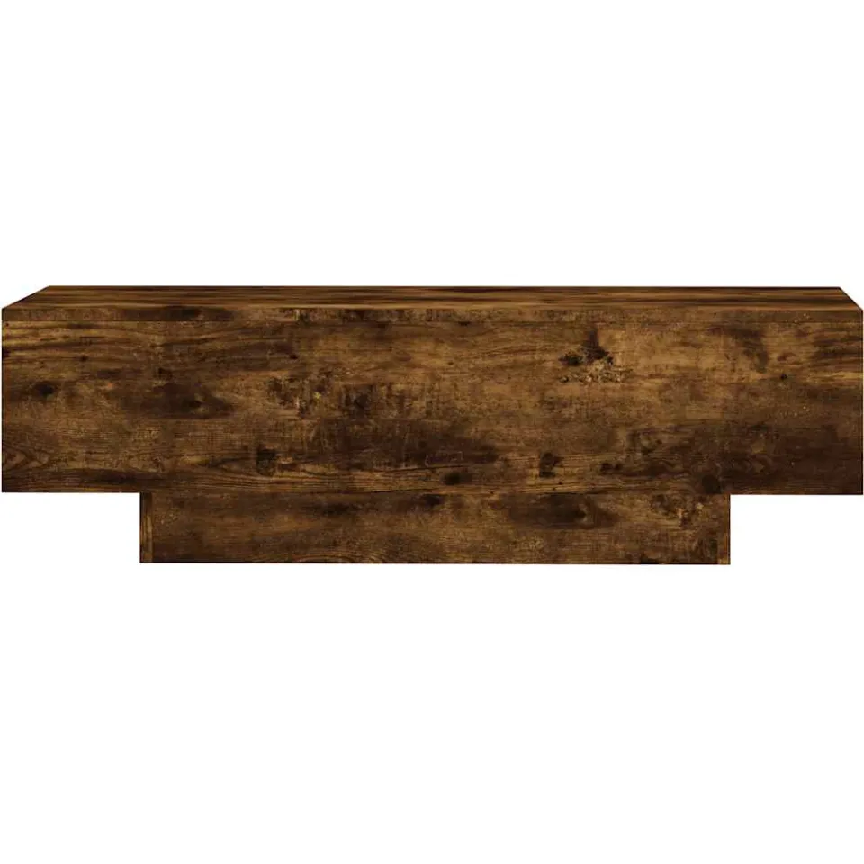 vidaXL Salontafel 100x49,5x31 cm bewerkt hout gerookt eikenkleurig Bruin