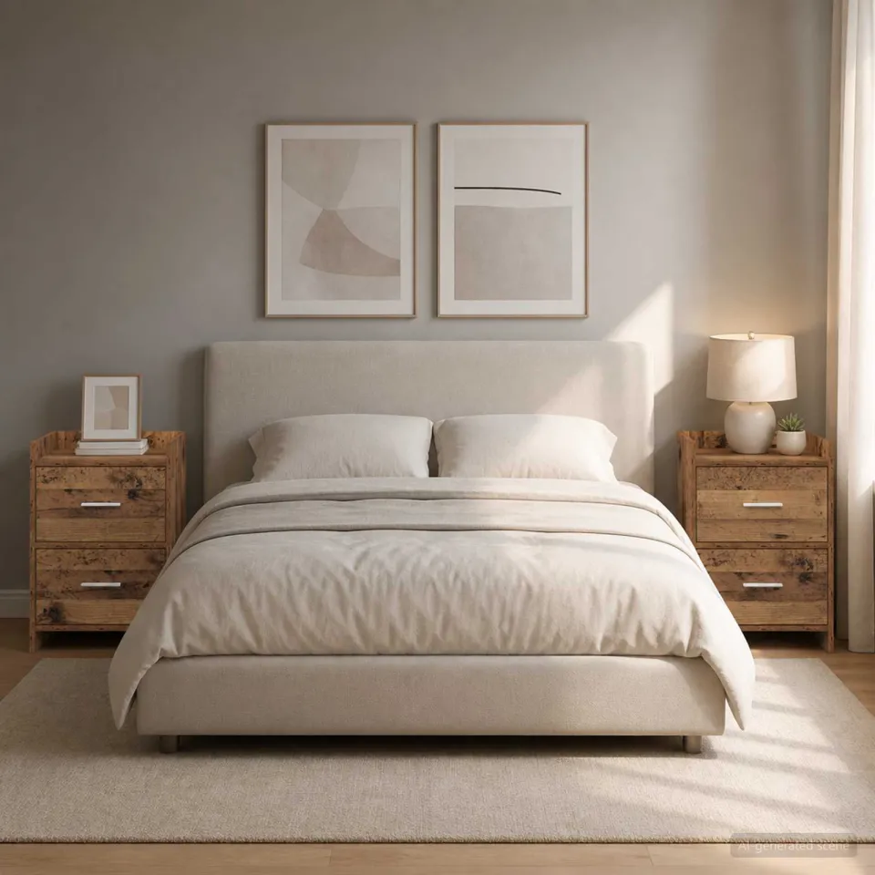 vidaXL Nachtkastjes 2 st Oud hout 40 x 30 x 60 cm Bewerkt hout bruin, foto 4