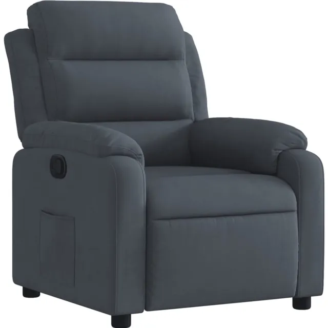 vidaXL Fauteuil - verstelbaar - fluweel - donkergrijs