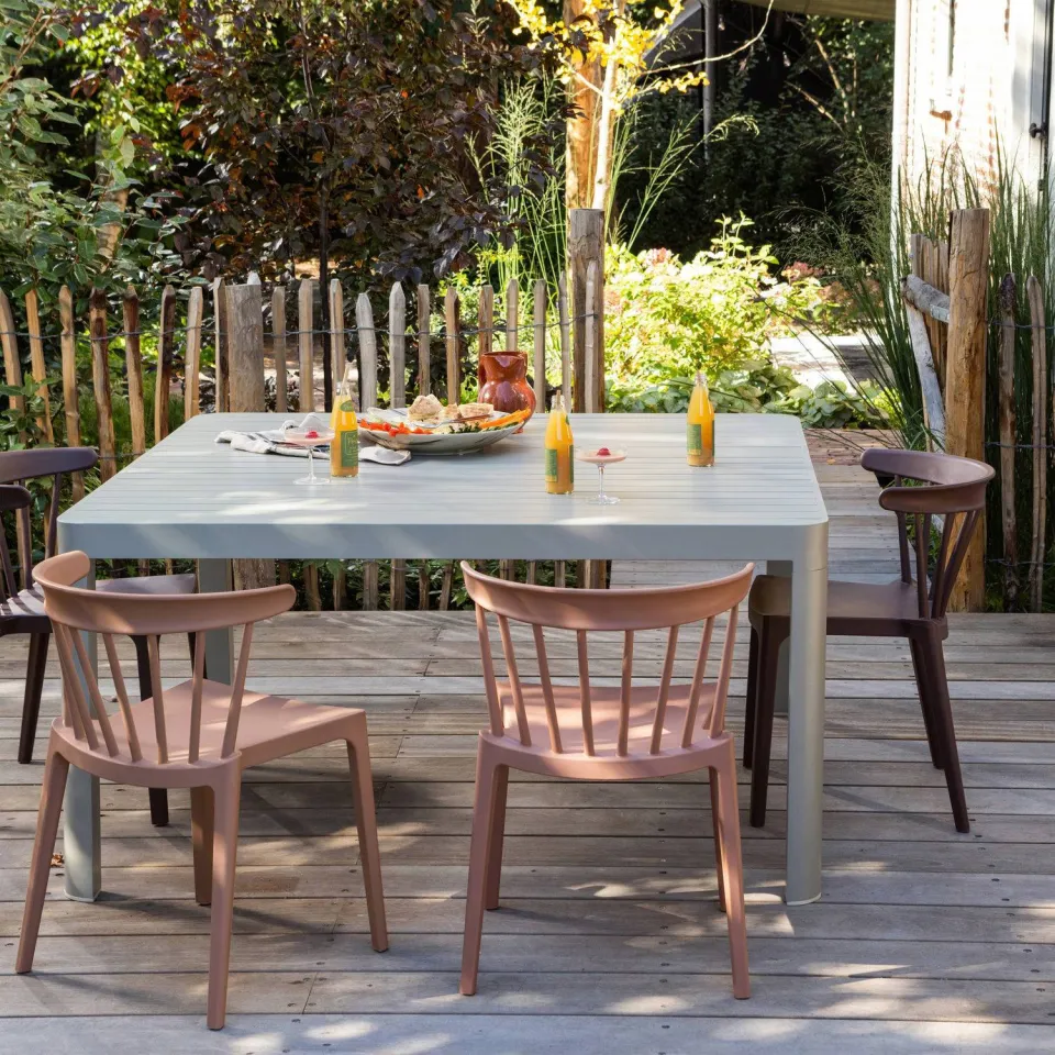 WOOOD Bliss Tuinstoelen - Kunststof - Jadegroen - Set van 2 salmon pink, foto 4