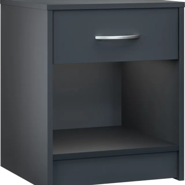 Casaria Nachtkastje Set van 2 - Lade 50x40x35cm - Antraciet