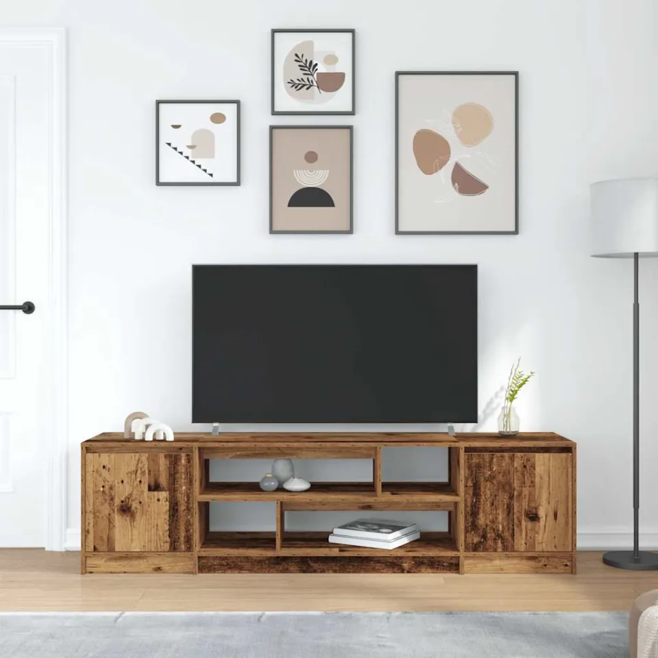 vidaXL Tv-meubel 188,5x41x50 cm bewerkt hout oud hout bruin, foto 3