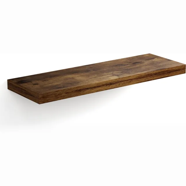 Casaria Wandplank Zwevend - 70 cm 15kg Belastbaar - Donker Eiken