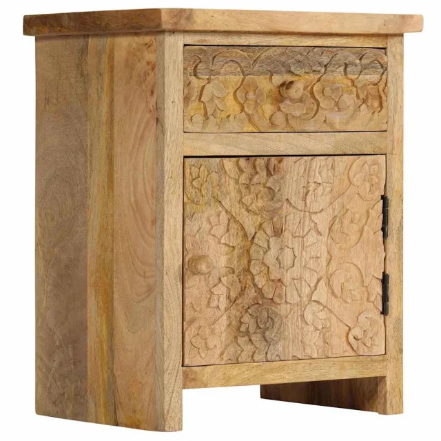 vidaXL Nachtkastje 40x30x50 cm massief mangohout bruin
