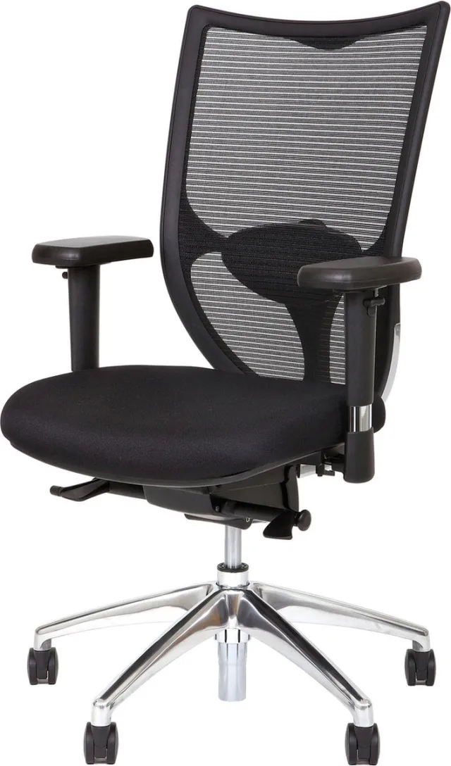 ABC Kantoormeubelen Ergonomische bureaustoel NPR1813 model 1554 met zwarte rugleuning