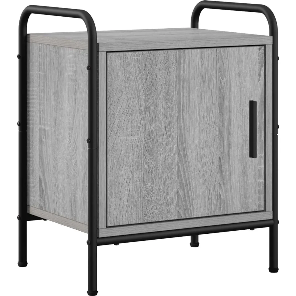 vidaXL Nachtkastje Grijs Sonoma 40 x 30 x 50 cm Bewerkt hout