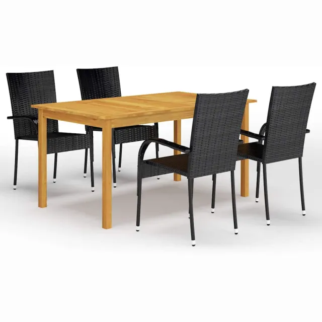 vidaXL 5-delige Tuinset zwart, foto 2