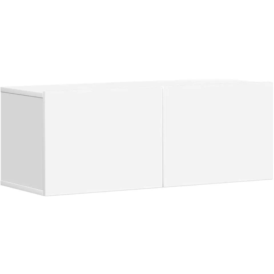 vidaXL 3-delige Tv-meubelset bewerkt hout wit