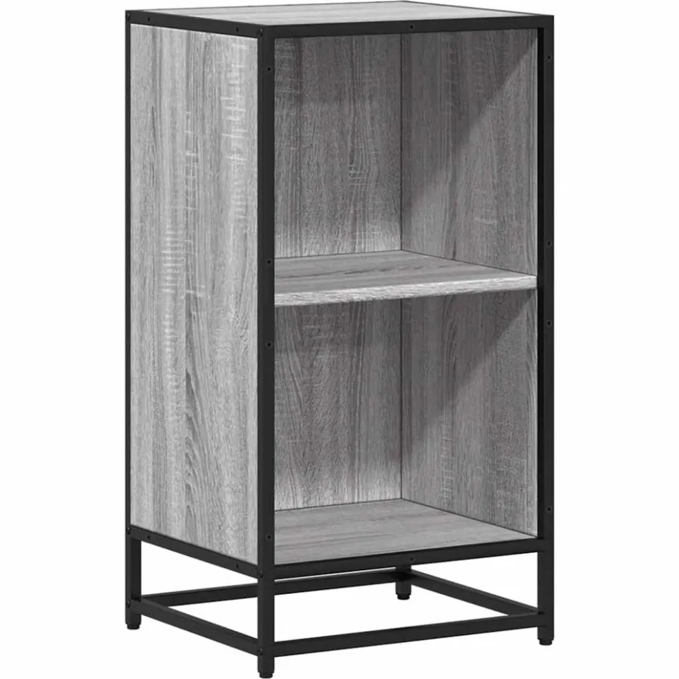 vidaXL Boekenkast 40x35x76 cm bewerkt hout grijs sonoma eikenkleurig, foto 3