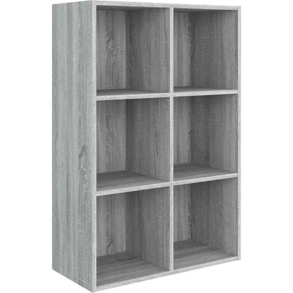 vidaXL Boekenkast/dressoir 66x30x98 cm bewerkt hout grijs sonoma eiken