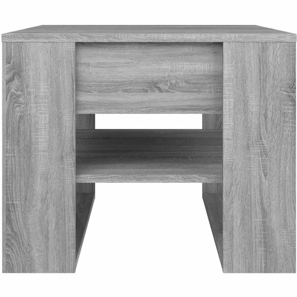 vidaXL Salontafel 55,5x55x45 cm bewerkt hout grijs sonoma eikenkleurig