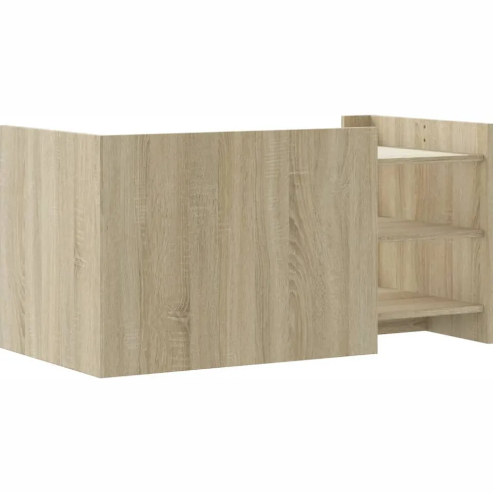 vidaXL Salontafel 100x50x50 cm bewerkt hout sonoma eikenkleurig, foto 4