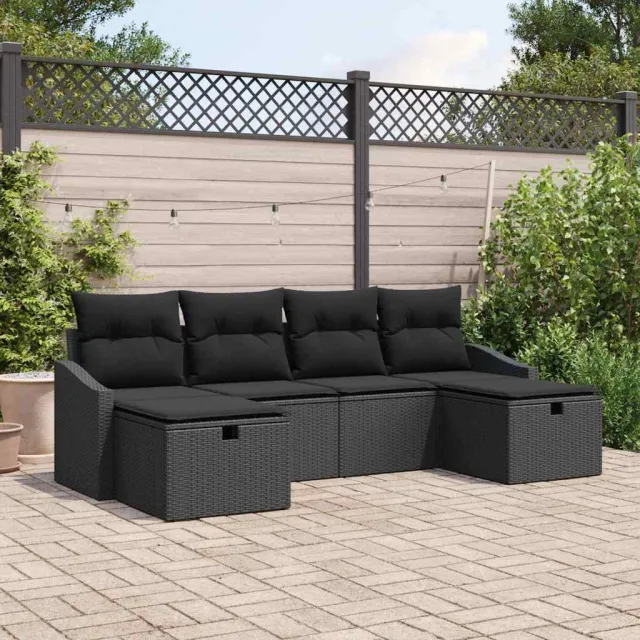 vidaXL Tuin Sofa Set 6 st poly rattan Bruin