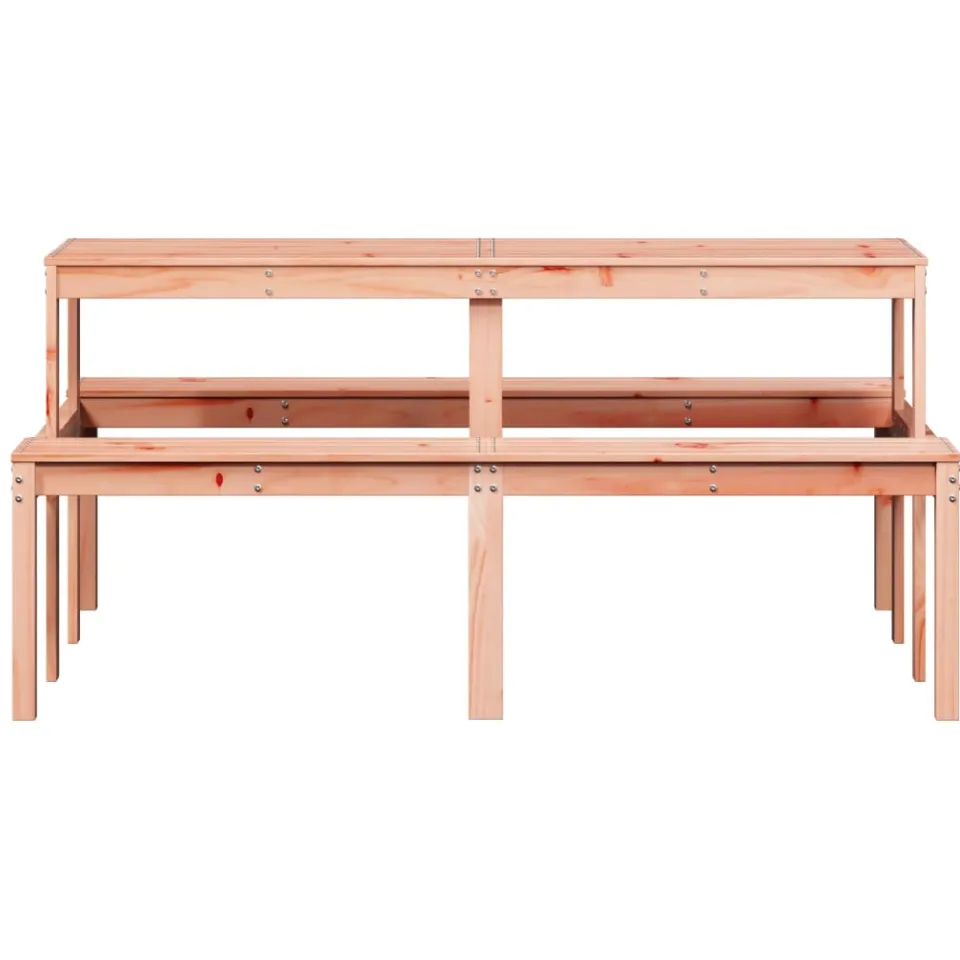 vidaXL Picknicktafel 160x134x75 cm massief douglashout bruin, foto 4