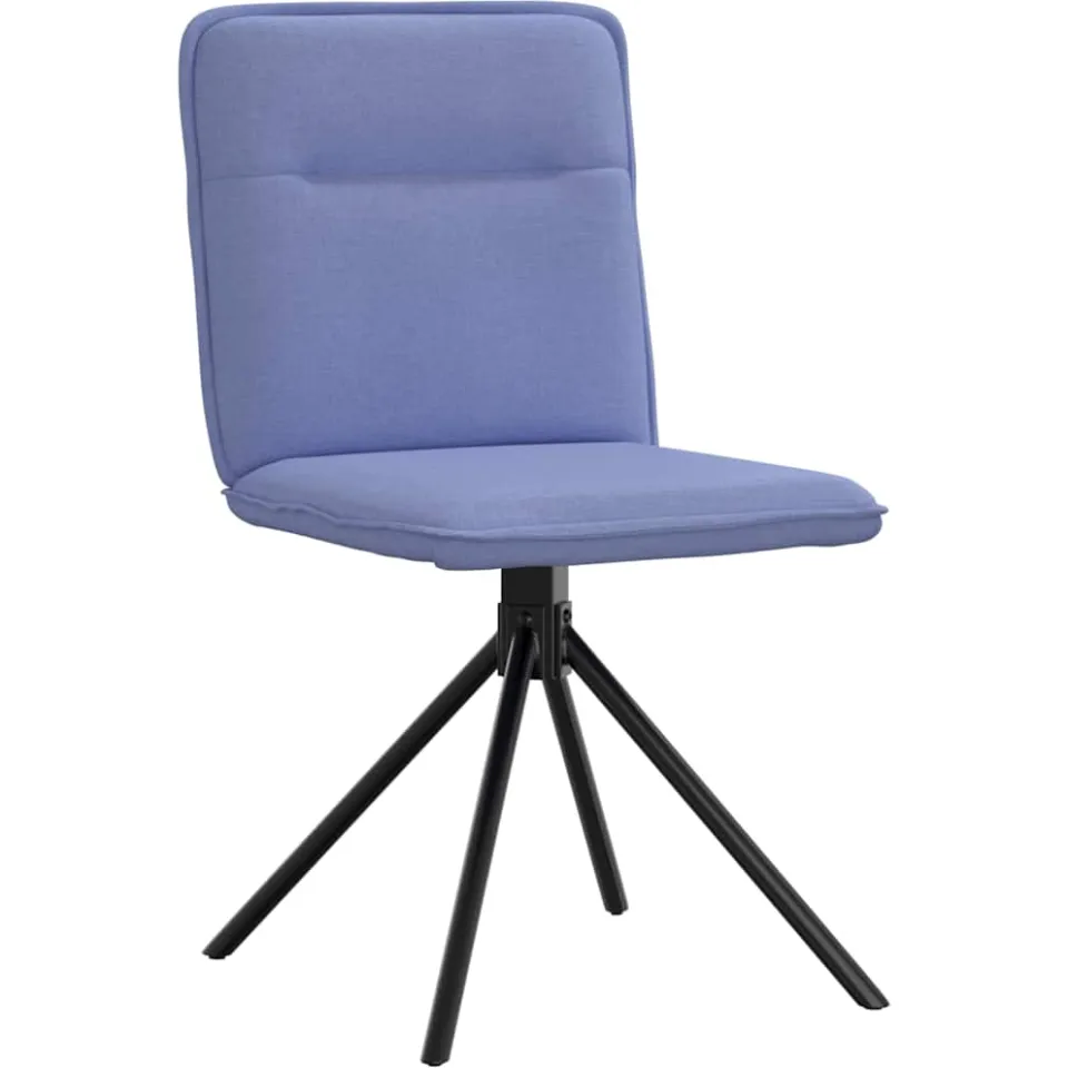 vidaXL Eetkamerstoelen 2 st stof jeansblauw blauw, foto 2