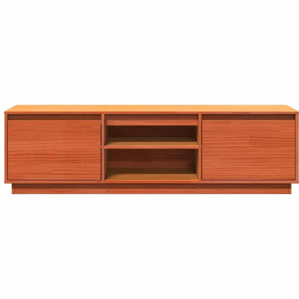 vidaXL Tv-meubel 140x35x40 cm massief grenenhout wasbruin bruin, foto 4
