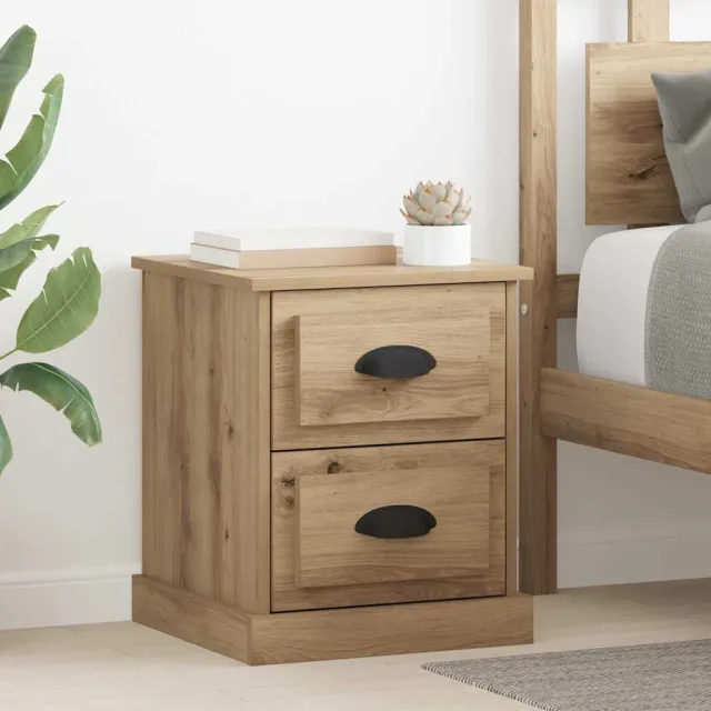 vidaXL Nachtkastje Artisan Eiken 39 x 39 x 47.5 cm Bewerkt hout, foto 2
