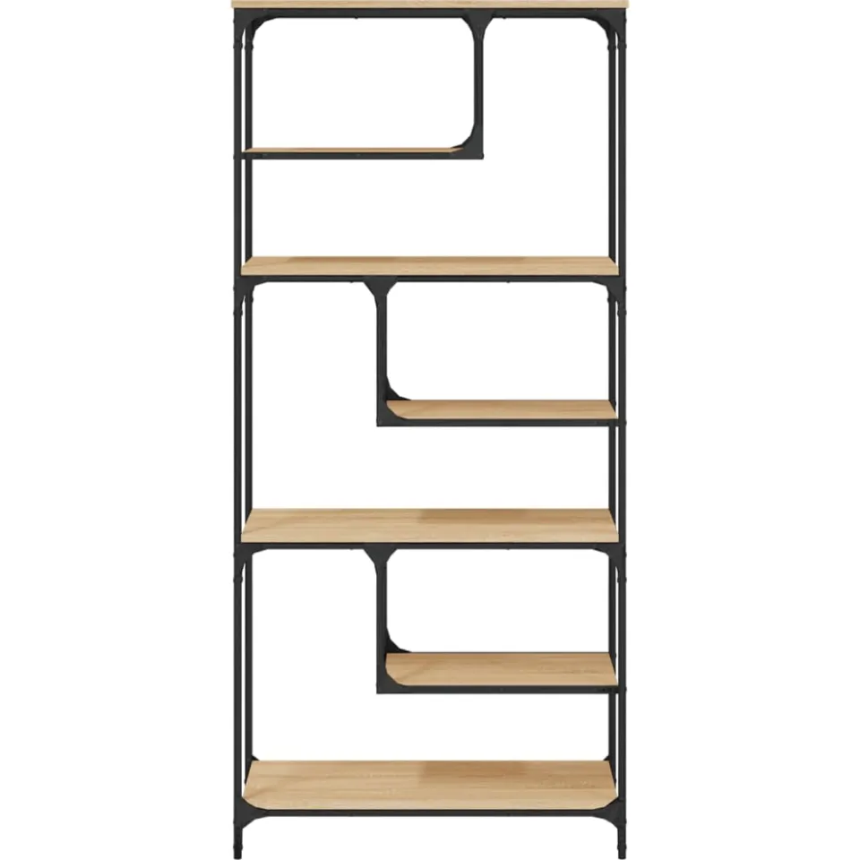 vidaXL Boekenkast 81x36x176 cm bewerkt hout sonoma eikenkleurig