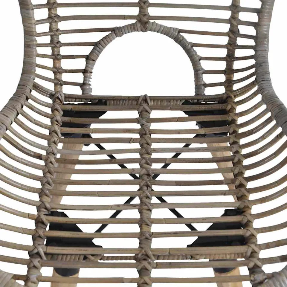 vidaXL Eetkamerstoelen 6 st natuurlijk rattan bruin, foto 4
