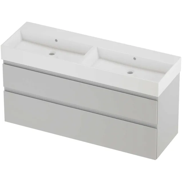 Proline Zara Badmeubelset Porselein Loft 140x46x73 cm Glans Wit Glans Wit