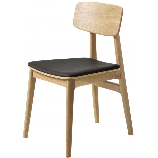 Nordic Home Mikkel eetkamerstoel - eikenhout - naturel/zwart