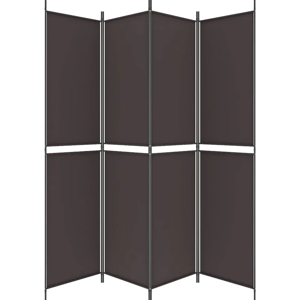 vidaXL Kamerscherm met 4 panelen 200x220 cm stof bruin, foto 3