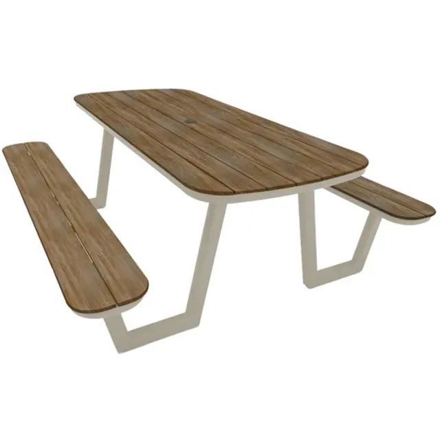 IJsseloutdoor Picknicktafel Lazio | Aluminium/Kunststof | 200cm | 6-8 personen Taupe