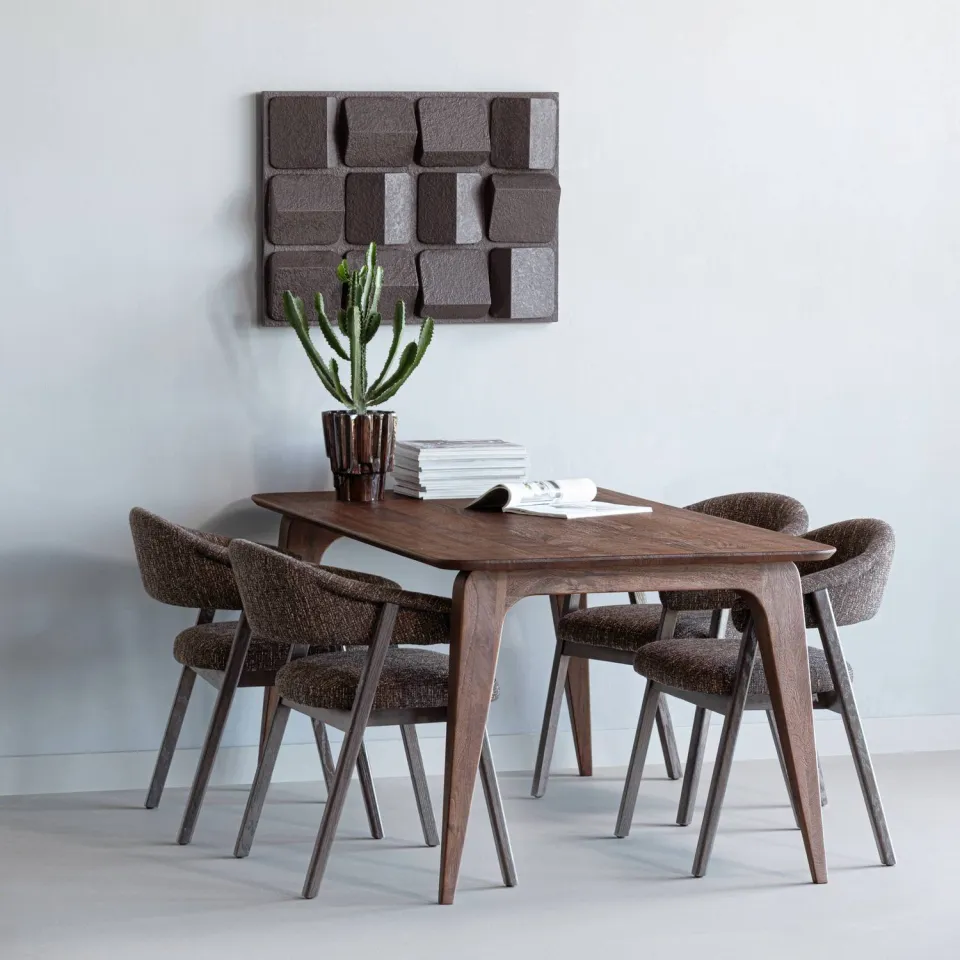WOOOD Rubo Eettafel 180x95 cm - Mangohout - Bruin - 77x180x95, foto 2