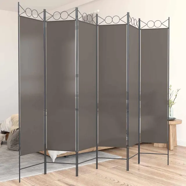 vidaXL Kamerscherm met 6 panelen 240x220 cm stof antracietkleurig, foto 2