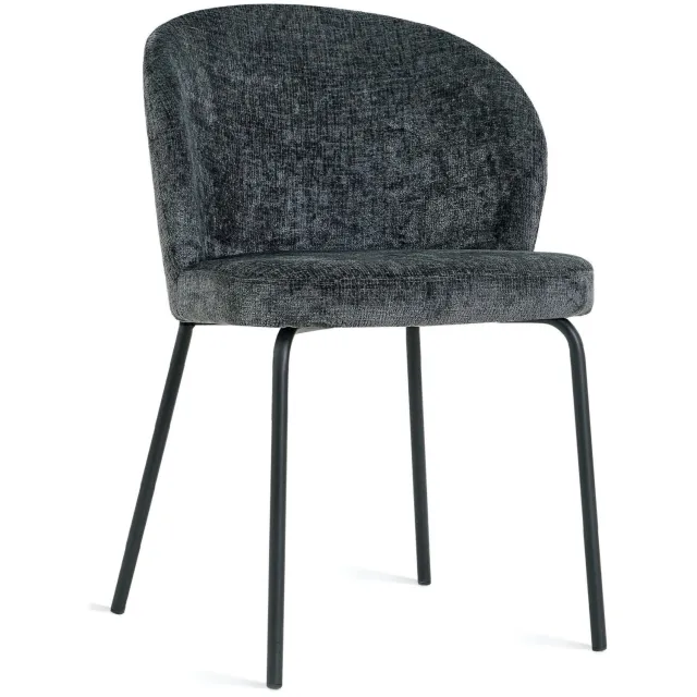 Set van 2 - Nest of Nora Eetkamerstoelen Lilo - Keukenstoelen - Stof - Antraciet
