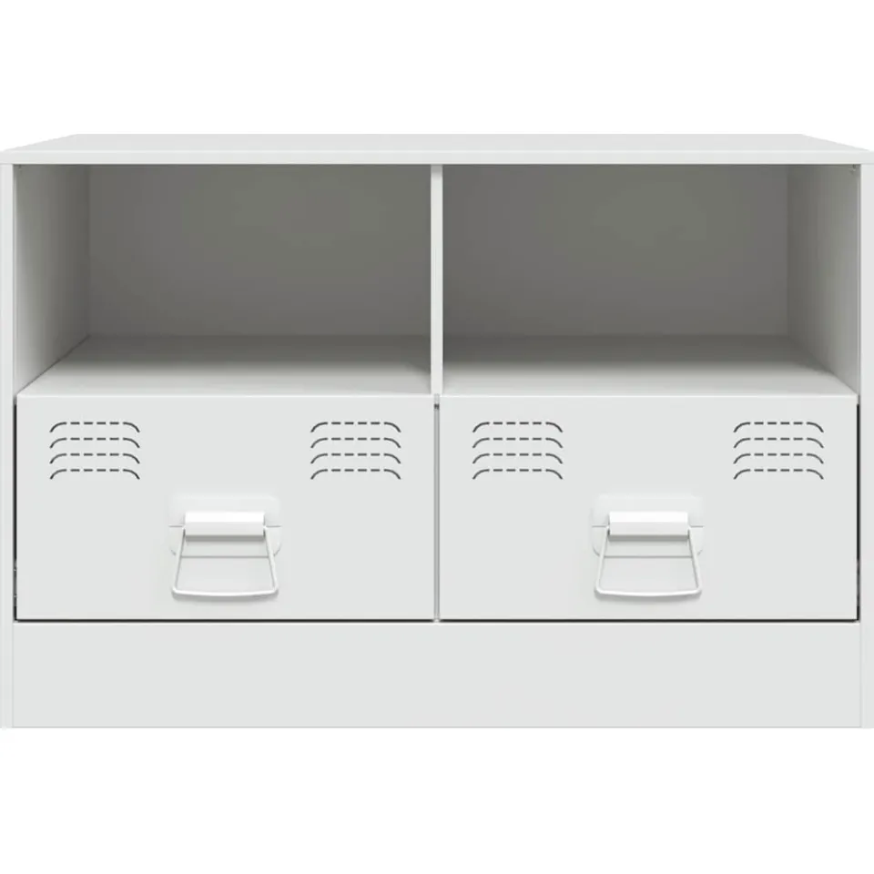 vidaXL Tv-meubel 67x39x44 cm staal wit, foto 4