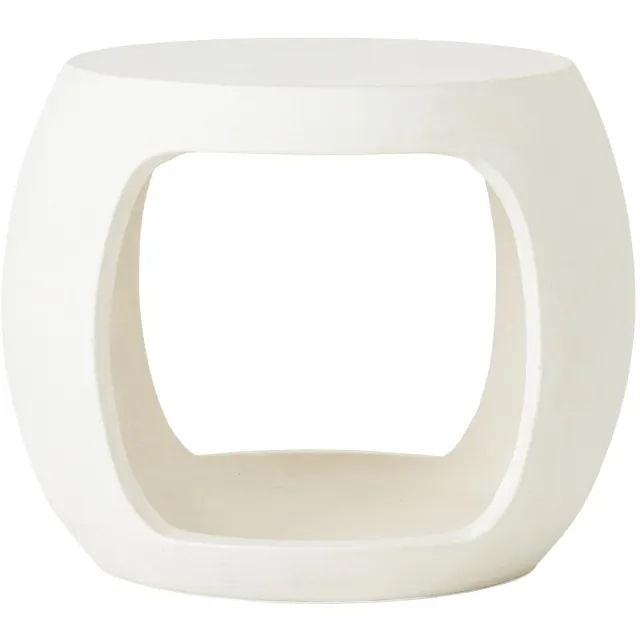 Must Living Coffee table Camber large,40x50x45 cm, fiber cement white Wit