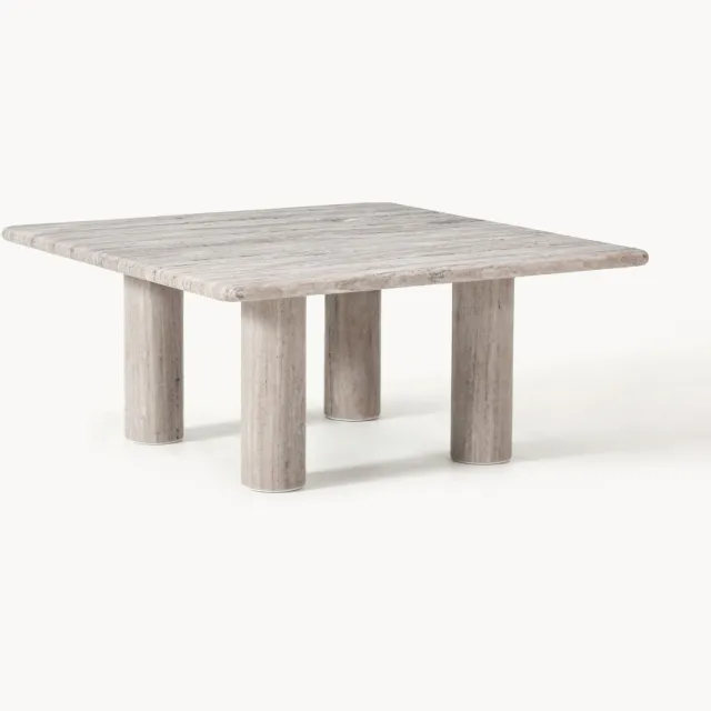Westwing Collection Marmeren salontafel Mabel taupe
