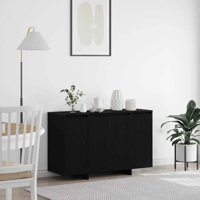 vidaXL Dressoir Zwart Eiken 120 x 41 x 75 cm Bewerkt hout